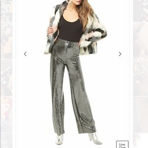 Forever 21 Metallic Wide Leg Pants